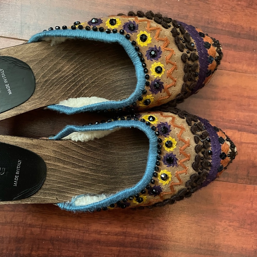 Miu Miu short heeled clogs Like New condition.